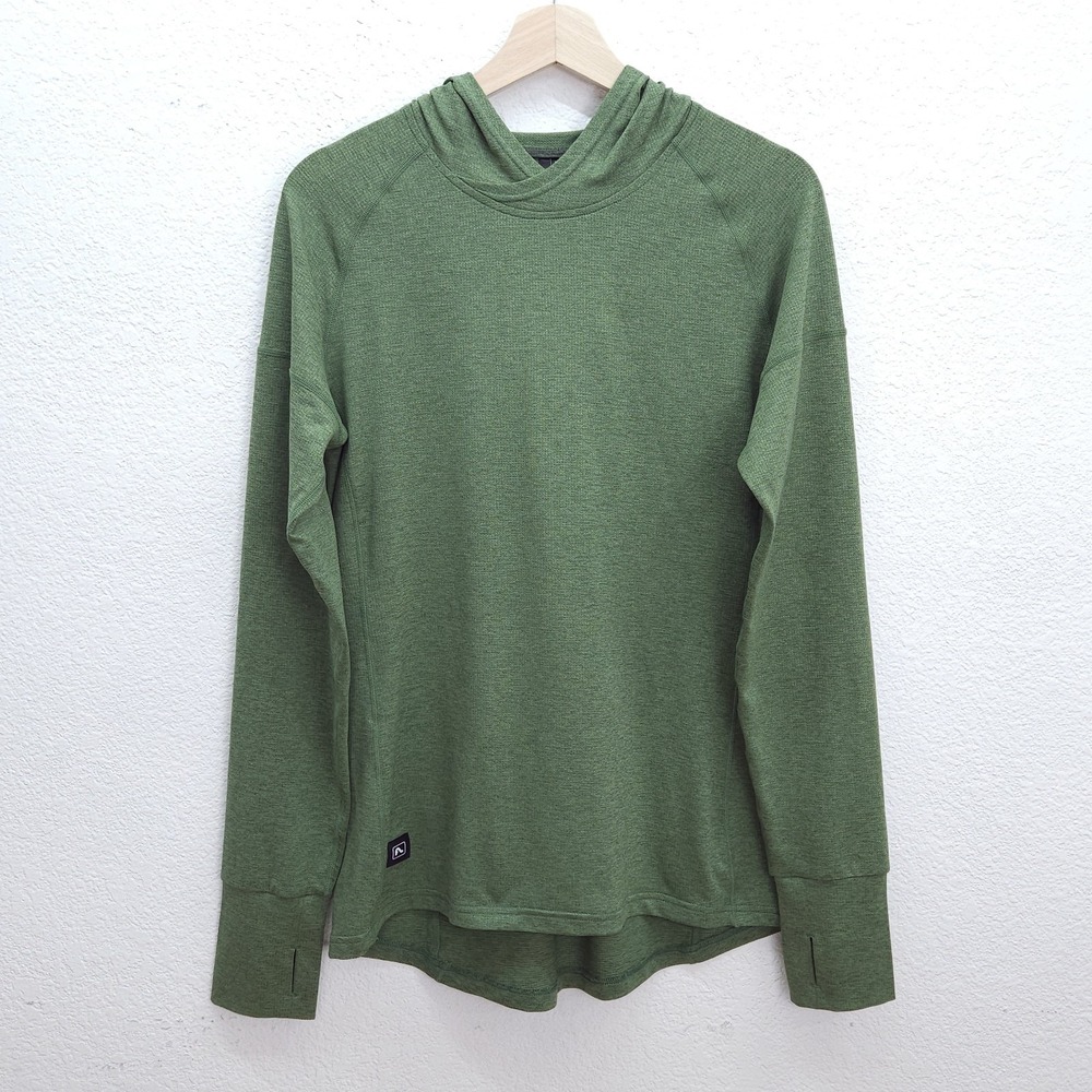 Womens Flylow Moonlight Shirt Hooded Top Lighweight Pullover Green Medium #0063